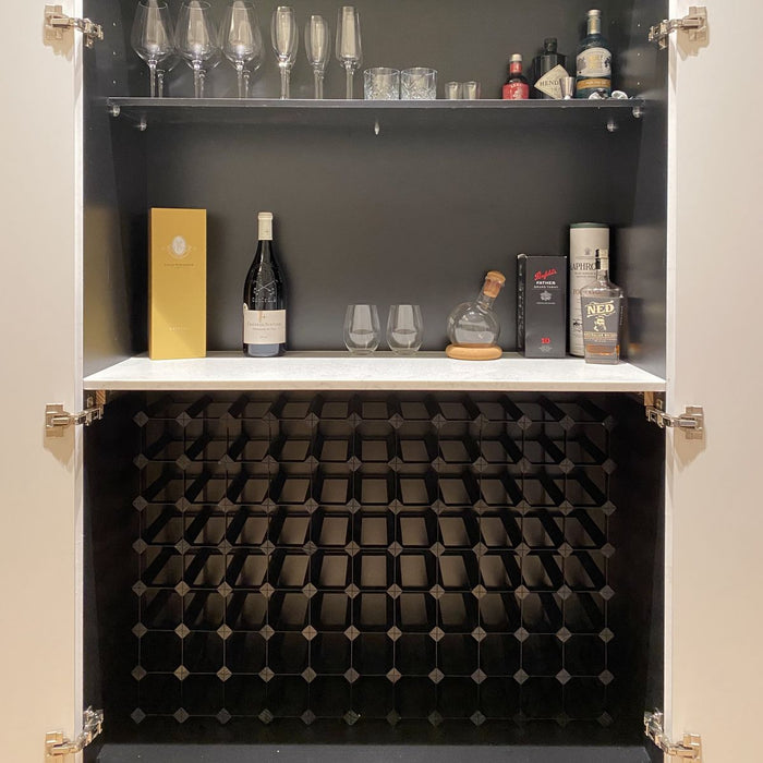 Custom Built Wine Rack | Black Onyx Finish | Un-Assembled