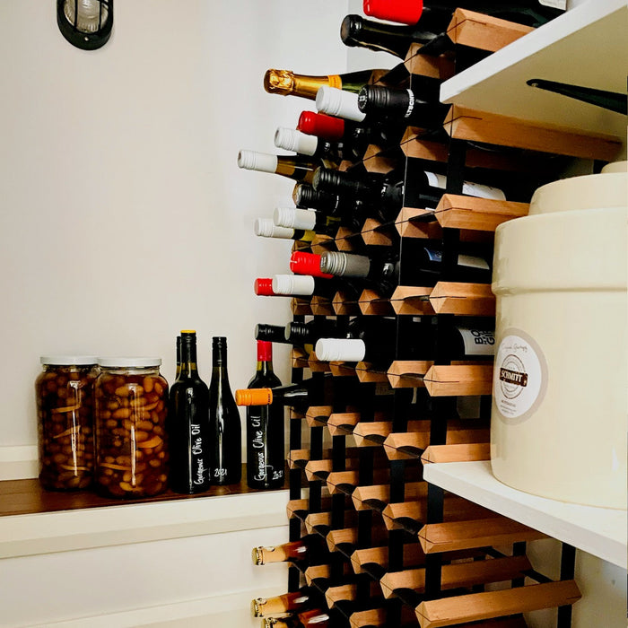 Custom Built Rustic hardwood Wine Rack | Pre-Assembled