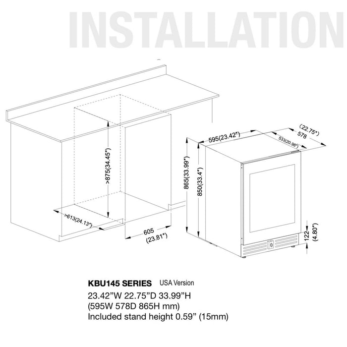 48-Inch Triple-Zone Wine & Beverage Center