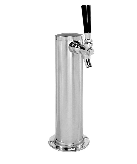 Single Faucet Chrome Draft Beer Tower