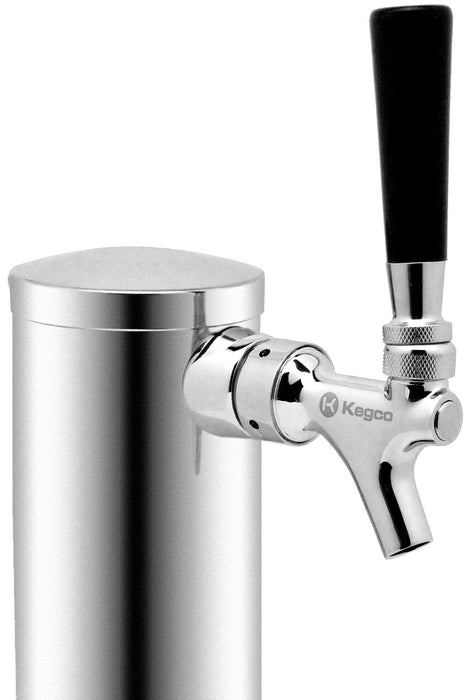 Single Faucet Stainless Steel Draft Beer Tower - 100% Stainless Steel Contact