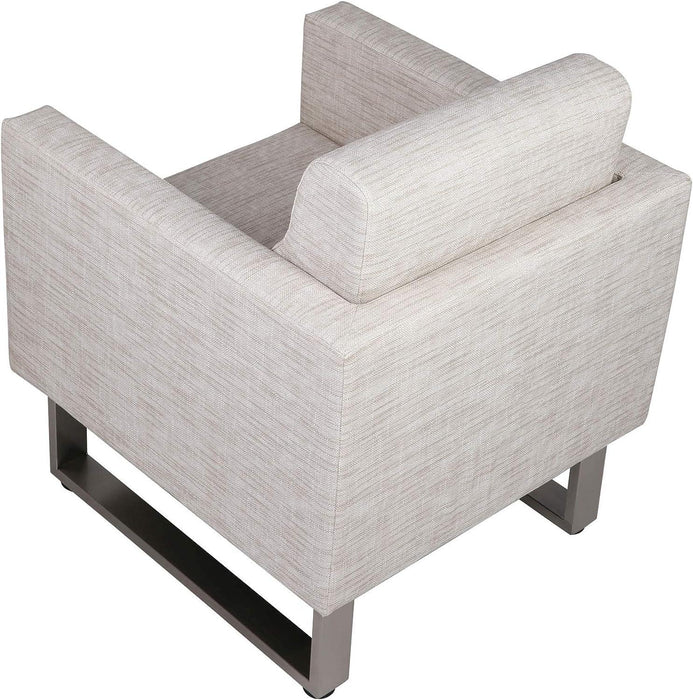 Office Guest Chairs Sofa Leather Club Chairs Accent Chairs with PU Leather Soft Sponge, White