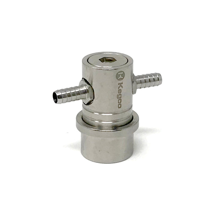 Stainless Steel Custom Double Barbed Gas In Ball Lock Coupler