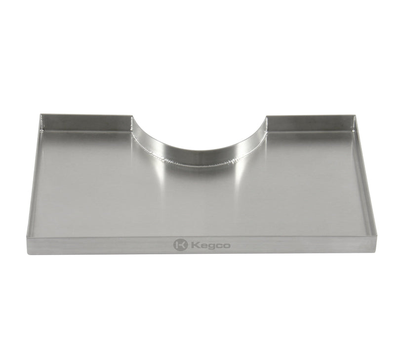 Surface Mount Drip Tray - 3" Column Cut-Out - SS, No Drain