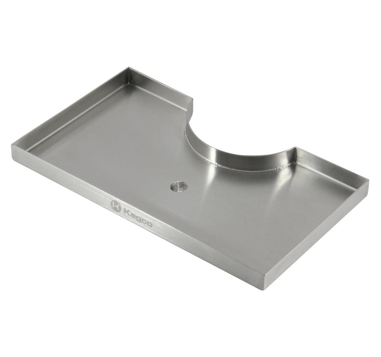 12" x 7" Surface Mount Drip Tray 3" Column Cut-Out with Drain