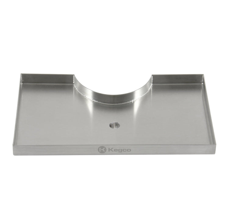 12" x 7" Surface Mount Drip Tray 3" Column Cut-Out with Drain