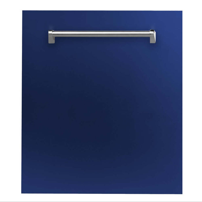 ZLINE 24 in. Dishwasher Panel with Traditional Handle (DP-H-24) Blue Gloss