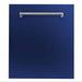 ZLINE 24 in. Dishwasher Panel with Traditional Handle (DP-H-24) Blue Gloss