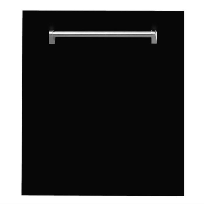 ZLINE 24 in. Dishwasher Panel with Traditional Handle (DP-H-24) Black Matte