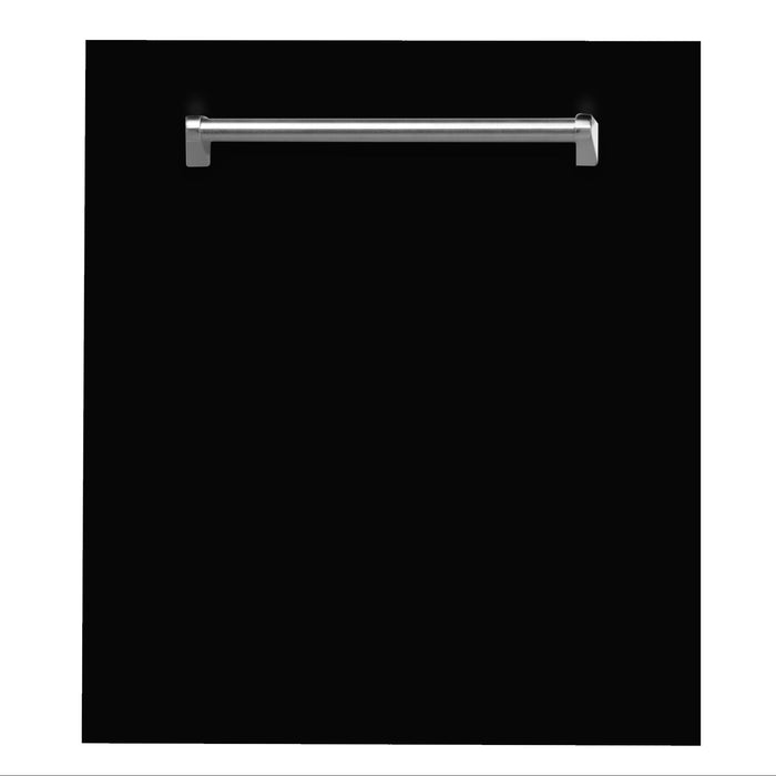 ZLINE 24 in. Top Control Dishwasher in Black Matte with Stainless Steel Tub, DW-BLM-24