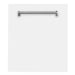 ZLINE 24 in. Dishwasher Panel with Traditional Handle (DP-H-24) White Matte