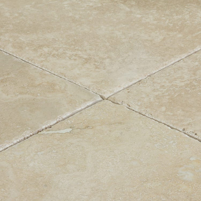 Denizli Beige Travertine Brushed and Chiseled Floor and Wall Tile - Livfloors Collection