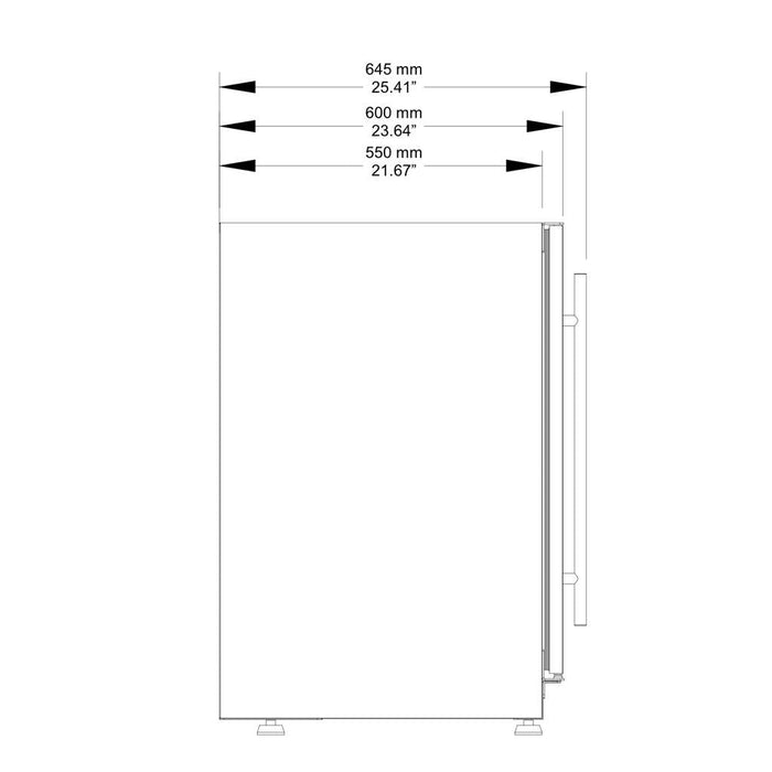 30" Under Counter Low-E Glass Door Wine and Beer Cooler Combo