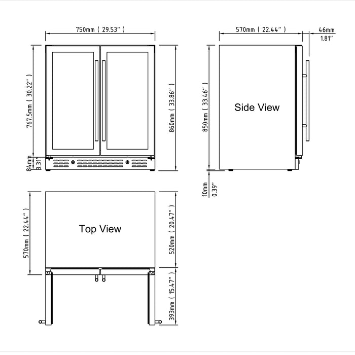 30-Inch Dual-Zone Wine & Beverage Center