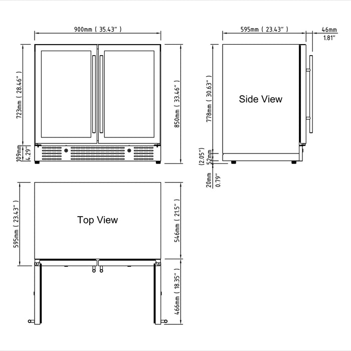 36-Inch Dual-Zone Wine & Beverage Center