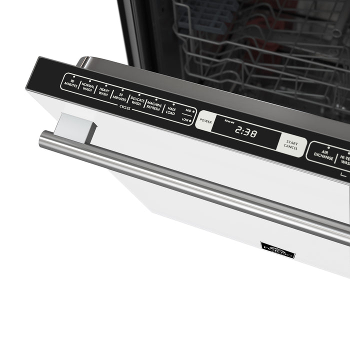 Forno Romano Espresso 24-Inch Built-In Dishwasher, White Finish, Stainless Steel Tub, 49 dBA, Energy Star Certified