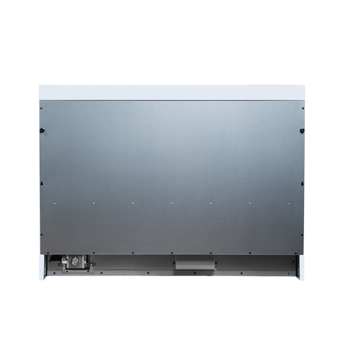 Valente 48" Dual Fuel Range in White, 8 Sealed Burners, 94 000 BTU Cooktop Output, 6.7 Cu.Ft. Double Oven, Telescopic Racks