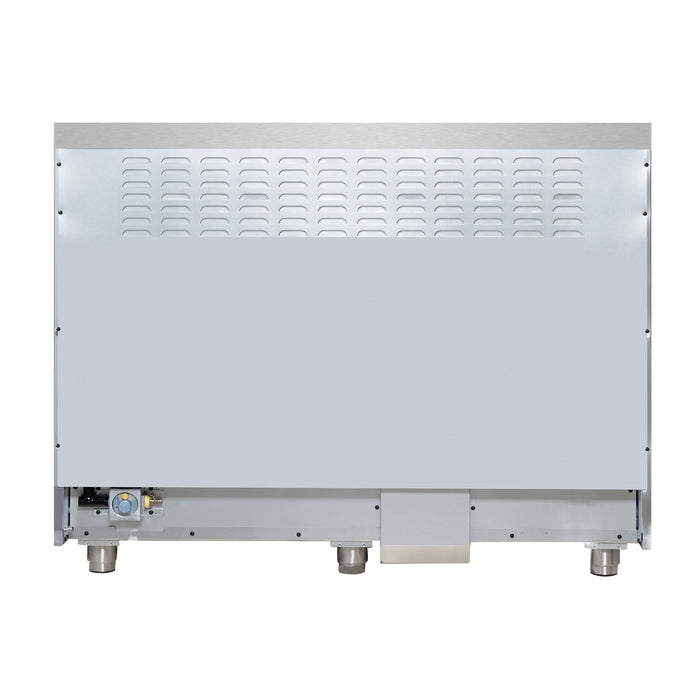 Forno Massimo 48 Inch Freestanding Dual Fuel Range in White with Antique Brass Accessories, 8 Burners, 6.58 cu. ft. Convection Oven