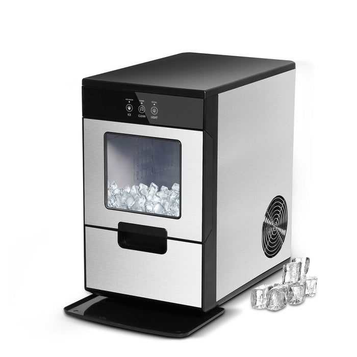 55lbs/24H Countertop Nugget Ice Maker Self-Cleaning Ice Machine with Ice Scoop and Drip Tray