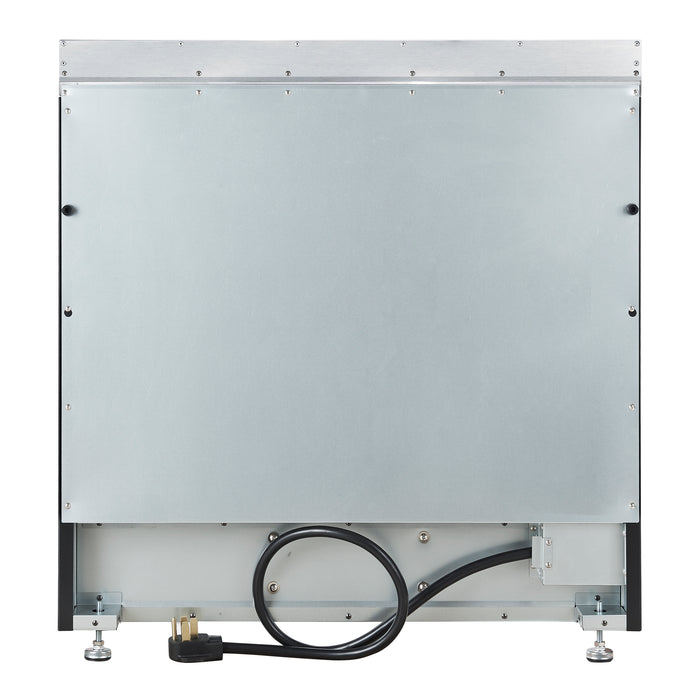 Forno Paolo 36 Inch Black Freestanding Electric Range, Stainless Steel, 5.44 cu.ft, True Convection Oven, Energy Efficient