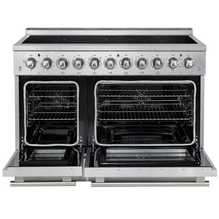 Forno Paolo 48 Inch Freestanding Electric Range, Stainless Steel, 6.7 cu.ft, True Convection Oven, Energy Efficient