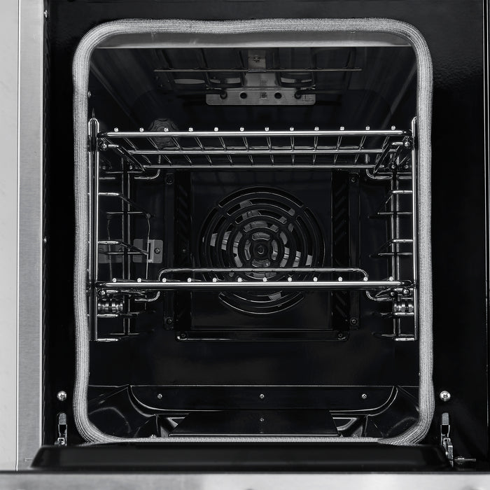 Forno Paolo 48 Inch Freestanding Electric Range, Stainless Steel, 6.7 cu.ft, True Convection Oven, Energy Efficient