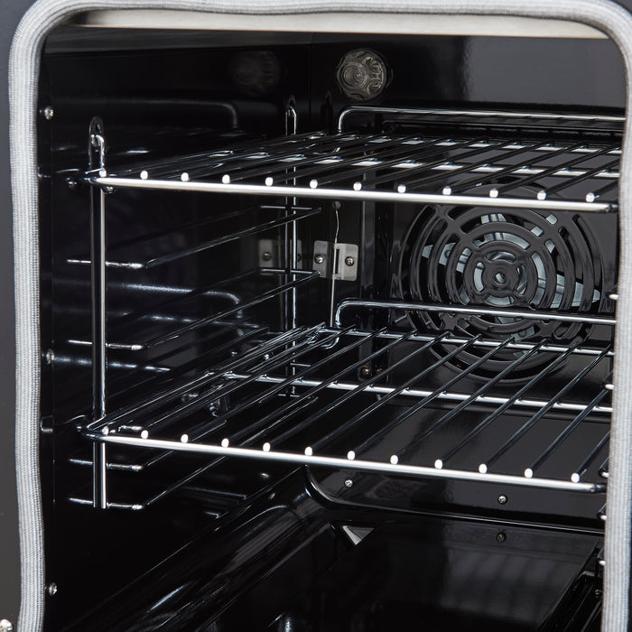 Forno Paolo 48 Inch Freestanding Electric Range, Stainless Steel, 6.7 cu.ft, True Convection Oven, Energy Efficient