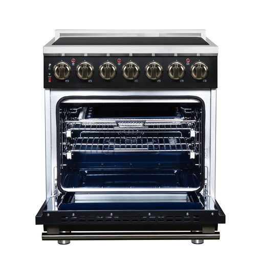 Massimo 30 Inch Freestanding Electric range, 5 radiant burners, 4.32 cf. True Convection oven, Air fryer kit - image 2
