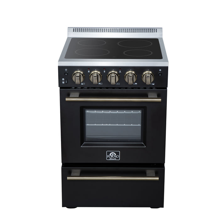 Forno Loiano 24 Inch Freestanding Electric Range in Black