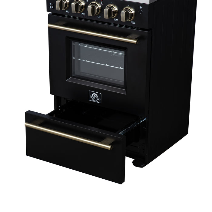 Forno Loiano 24 Inch Freestanding Electric Range in Black