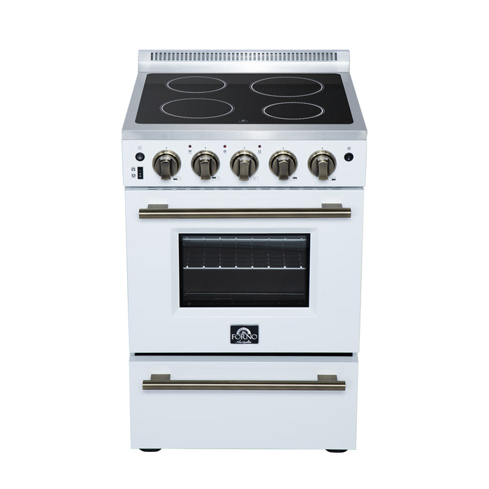 Forno Loiano 24 Inch Freestanding Electric Range in White