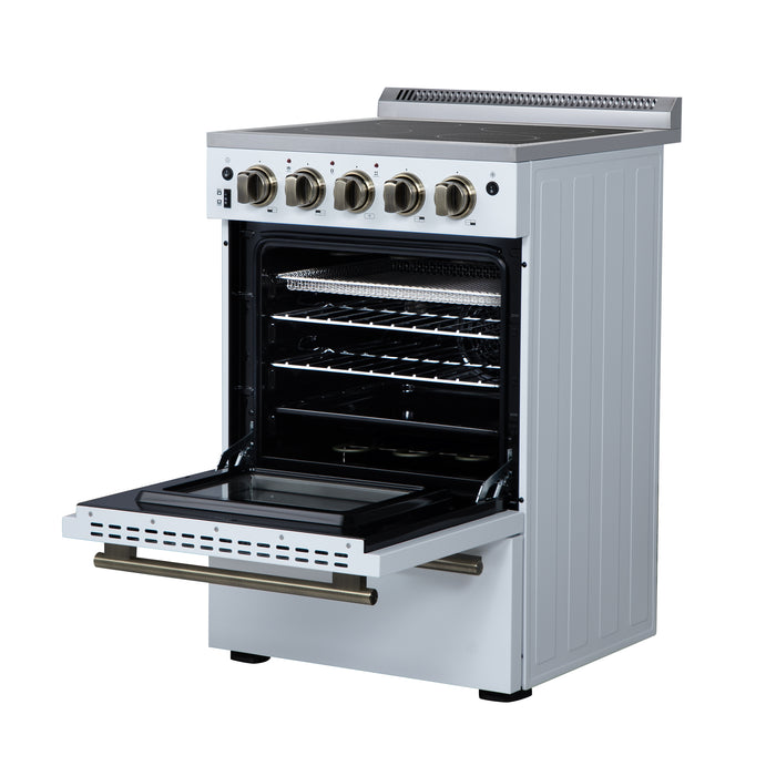 Forno Loiano 24 Inch Freestanding Electric Range in White