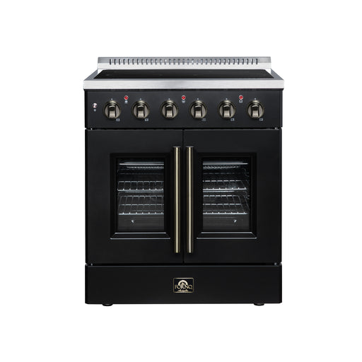 Galiano 30 Inch French Door Electric range, 4 radiant burners, 4.32 cf. True Convection oven, Air fryer kit