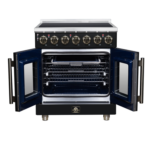 Massimo 30 Inch French Door Electric range, 5 radiant burners, 4.32 cf. True Convection oven, Air fryer kit - image 2
