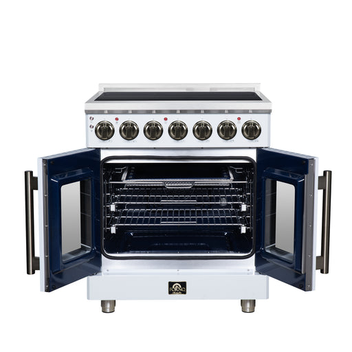 Massimo 30 Inch French Door Electric range, 5 radiant burners, 4.32 cf. True Convection oven, Air fryer kit - image 2