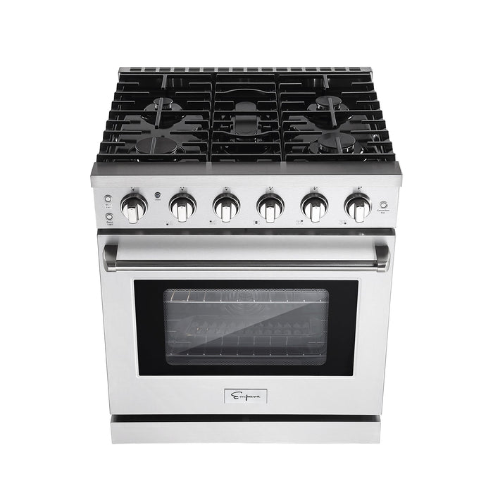 Empava 30 In. Pro-Style Slide-in Single Oven Gas Range