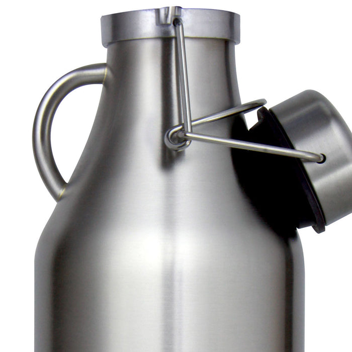 The Grizzly - 32 oz Double Wall Stainless Steel Flip Top Beer Growler