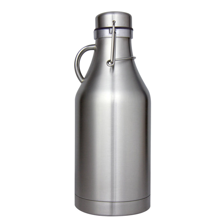 32-oz. Stainless Steel Beer Growler with 2 16-oz. Stainless Steel Pint Glasses