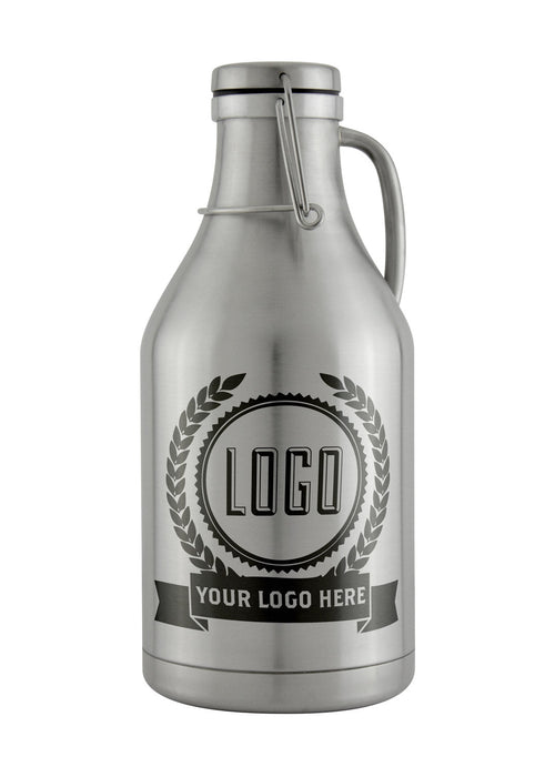 64 oz Double Wall Stainless Steel Flip Top Beer Growler