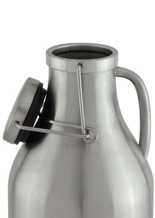 64-oz. Stainless Steel Beer Growler with 4 16-oz. Stainless Steel Pint Glasses