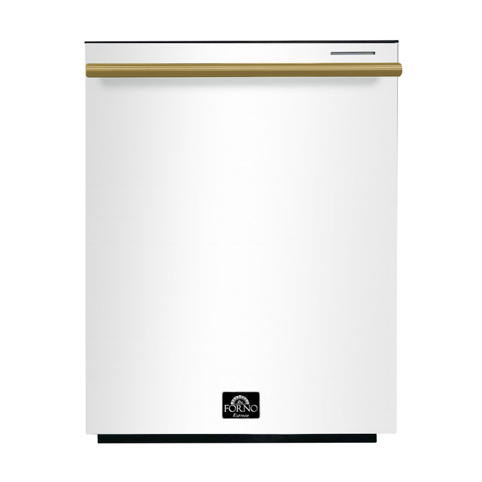 Forno Pozzo 24-Inch Built-In Tall Tub Top Control Dishwasher, White, 49 dBA, ENERGY STAR Certified