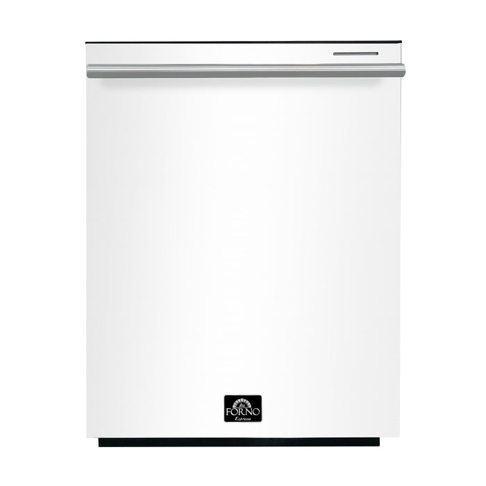 Forno Pozzo 24-Inch Built-In Tall Tub Top Control Dishwasher, White, 49 dBA, ENERGY STAR Certified