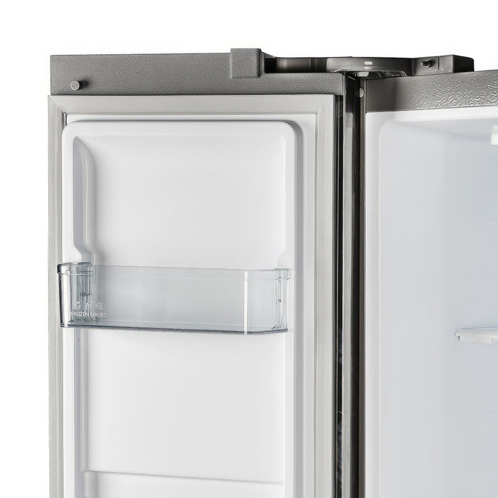 Forno Salerno 33-Inch Side-by-Side Stainless Steel Refrigerator, 15.6 cu.ft, ENERGY STAR Certified