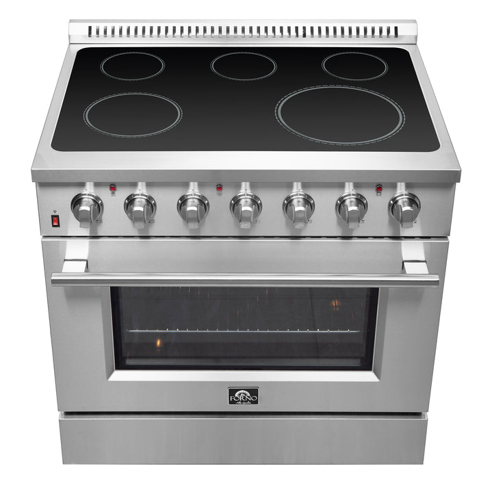 Forno Galiano 36-Inch Freestanding Electric Range, True Convection, Energy Efficient