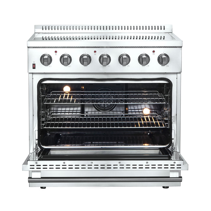 Forno Galiano 36-Inch Freestanding Electric Range, True Convection, Energy Efficient