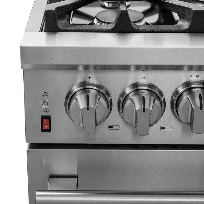 Forno Massimo 36-Inch Freestanding Dual Fuel Range, 6 Burners, Double Convection Ovens