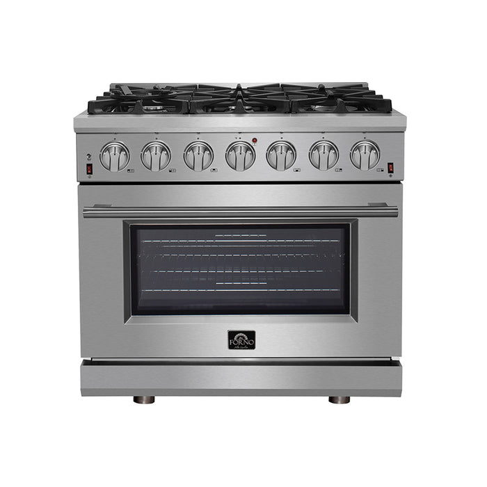 Forno Massimo 36-Inch Freestanding Gas Range, 6 Sealed Burners, Convection Oven, Energy Efficient