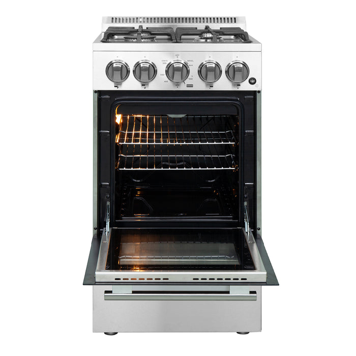 Forno Lamazze 20-Inch Freestanding Gas Range, Compact Design, Energy Efficient