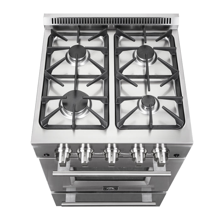 Forno Breno 24-Inch Freestanding Gas Range, Compact Design, Energy Efficient