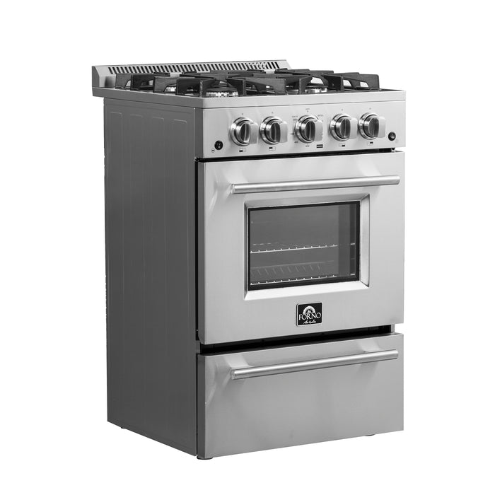 Forno Breno 24-Inch Freestanding Gas Range, Compact Design, Energy Efficient